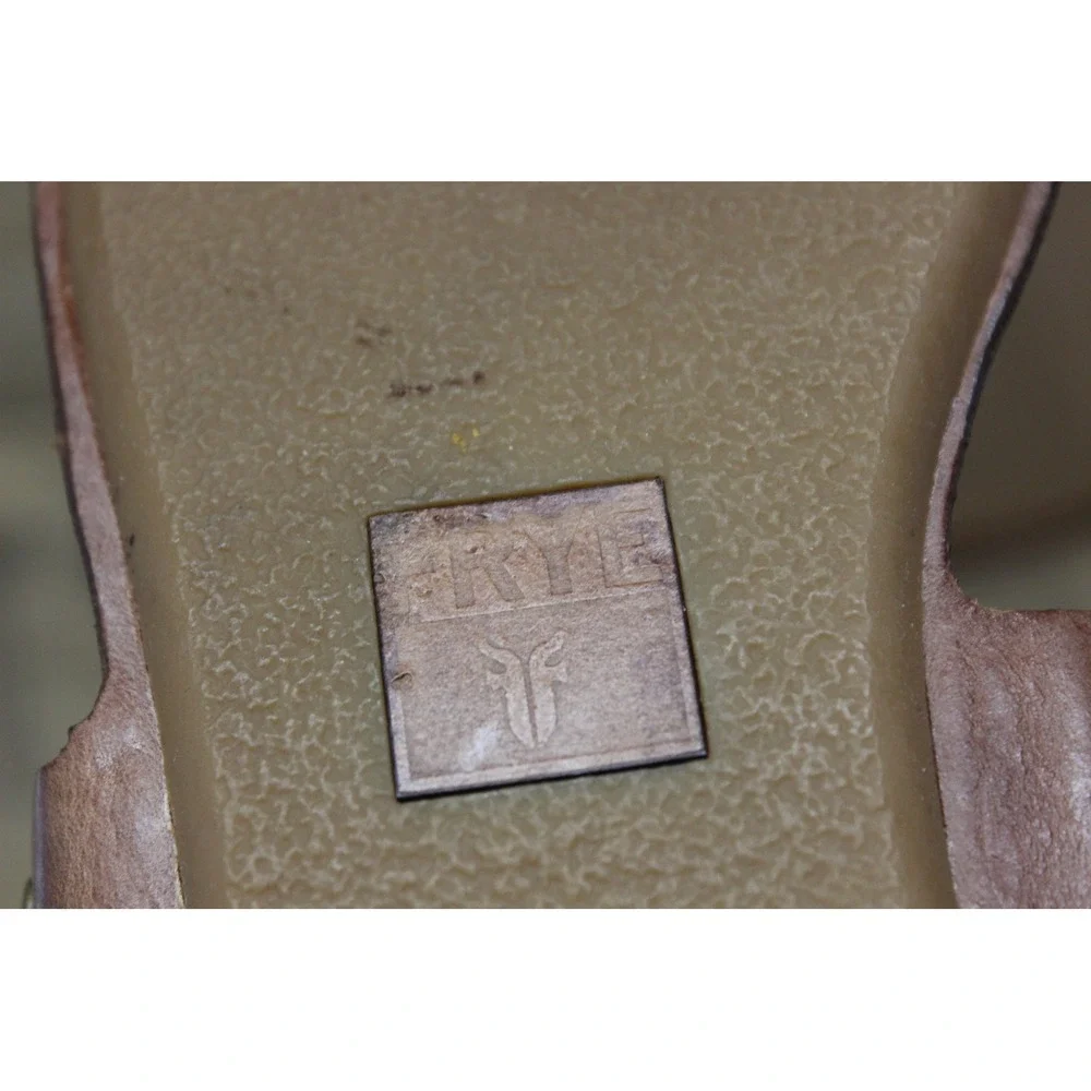 Frye‎ women's Alessia Trapunto leather strappy thong artisanal sandals 9.5M - Picture 13 of 16